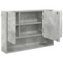 Juego de muebles de baño 3 pcs Gris hormigón 76.5 x 35 x 64 cm