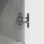 Juego de muebles de baño 3 pcs Gris hormigón 76.5 x 35 x 64 cm
