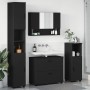 Juego de muebles de baño con cajón 4 pcs Negro 30 x 35 x 192 cm
