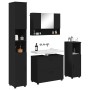 Juego de muebles de baño con cajón 4 pcs Negro 30 x 35 x 192 cm