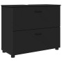 Juego de muebles de baño con cajón 4 pcs Negro 30 x 35 x 192 cm