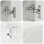 Juego de muebles de baño con cajón 4 pcs brillante