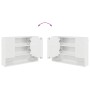 Juego de muebles de baño con cajón 4 pcs brillante