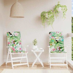 Cojines de silla con respaldo alto 2 uds tela Oxford multicolor Cojines de silla con respaldo alto 2 uds tela Oxford multicolor