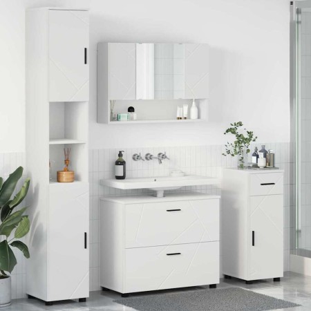 Juego de muebles de baño 4 pcs Blanco 30 x 35 x 192 cm