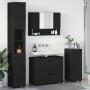 Juego de muebles de baño con cajón 4 pcs Negro 30 x 35 x 192 cm