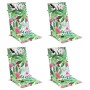 Cojines de silla con respaldo alto 4 uds tela Oxford multicolor