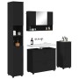 Juego de muebles de baño con cajón 4 pcs Negro 30 x 35 x 192 cm