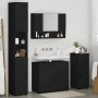 Juego de muebles de baño con cajón 4 pcs Negro 30 x 35 x 192 cm