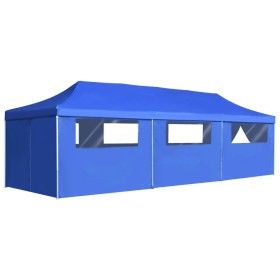 Pop-up folding tent with 8 side walls 3x9 m blue by vidaXL, Tents and gazebos - Ref: Foro24-44979, Price: 385,30 €, Discount: %