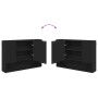Juego de muebles de baño con cajón 4 pcs Negro 30 x 35 x 192 cm