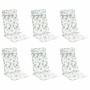 Cojines silla respaldo alto 6 uds tela Oxford estampado hojas