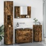 Juego de muebles de baño 4 pcs Roble ahumado 30 x 35 x 192 cm