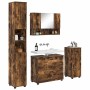 Juego de muebles de baño 4 pcs Roble ahumado 30 x 35 x 192 cm