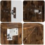 Juego de muebles de baño 4 pcs Roble ahumado 30 x 35 x 192 cm