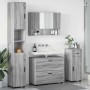 Juego de muebles de baño 4 pcs Gris sonoma 30 x 35 x 192 cm