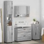 Juego de muebles de baño 4 pcs Gris sonoma 30 x 35 x 192 cm