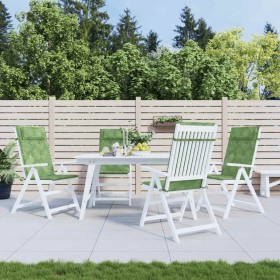 Cojines silla respaldo alto 4 uds tela Oxford estampado hojas Cojines silla respaldo alto 4 uds tela Oxford estampado hojas