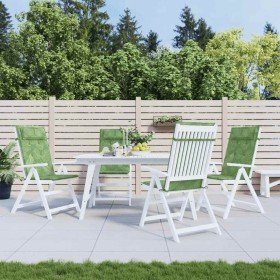 Cojines silla respaldo alto 4 uds tela Oxford estampado hojas Cojines silla respaldo alto 4 uds tela Oxford estampado hojas