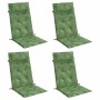 Cojines silla respaldo alto 4 uds tela Oxford estampado hojas