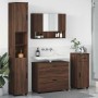 Juego de muebles de baño 4 pcs Marrón roble 30 x 35 x 192 cm