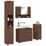Juego de muebles de baño 4 pcs Marrón roble 30 x 35 x 192 cm