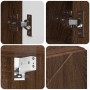 Juego de muebles de baño 4 pcs Marrón roble 30 x 35 x 192 cm