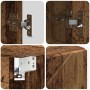 Juego de muebles de baño 4 pcs Madera vieja 30 x 35 x 192 cm