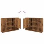 Juego de muebles de baño 4 pcs Madera vieja 30 x 35 x 192 cm