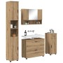 Juego de muebles de baño 4 pcs Roble artisan 30 x 35 x 192 cm