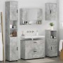 Juego de muebles de baño 5 pcs Gris hormigón 30 x 35 x 192 cm