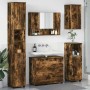 Juego de muebles de baño 5 pcs Roble ahumado 30 x 35 x 192 cm