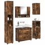 Juego de muebles de baño 5 pcs Roble ahumado 30 x 35 x 192 cm