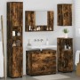 Juego de muebles de baño 5 pcs Roble ahumado 30 x 35 x 192 cm
