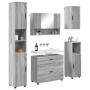 Juego de muebles de baño 5 pcs Gris sonoma 30 x 35 x 192 cm