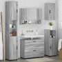 Juego de muebles de baño 5 pcs Gris sonoma 30 x 35 x 192 cm