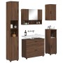 Juego de muebles de baño 5 pcs Marrón roble 30 x 35 x 192 cm