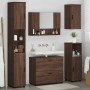 Juego de muebles de baño 5 pcs Marrón roble 30 x 35 x 192 cm