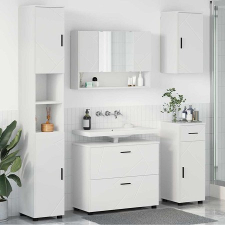 Juego de muebles de baño 5 pcs Blanco 30 x 35 x 192 cm
