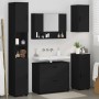 Juego de muebles de baño con cajón 5 pcs Negro 30 x 35 x 192 cm