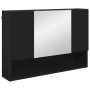 Juego de muebles de baño con cajón 5 pcs Negro 30 x 35 x 192 cm