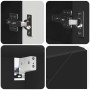 Juego de muebles de baño con cajón 5 pcs Negro 30 x 35 x 192 cm