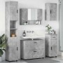 Juego de muebles de baño 5 pcs Gris hormigón 30 x 35 x 192 cm