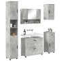 Juego de muebles de baño 5 pcs Gris hormigón 30 x 35 x 192 cm