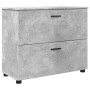 Juego de muebles de baño 5 pcs Gris hormigón 30 x 35 x 192 cm