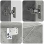 Juego de muebles de baño 5 pcs Gris hormigón 30 x 35 x 192 cm