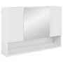 Juego de muebles de baño con cajón 5 pcs Blanco brillante