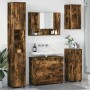 Juego de muebles de baño 5 pcs Roble ahumado 30 x 35 x 192 cm