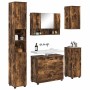 Juego de muebles de baño 5 pcs Roble ahumado 30 x 35 x 192 cm
