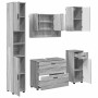 Juego de muebles de baño 5 pcs Gris sonoma 30 x 35 x 192 cm